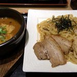 麺や 写楽 - 鶏白湯つけめん（全部のせ）