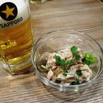 ビアカンチキン ニクバルコラボエニー - 鶏のポン酢和え☆海南鶏飯の柔らか鶏を使用、味付けは中華風でめちゃめちゃ旨～い♪