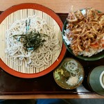 文殊 - ざるそば定食です。