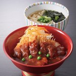 Okayama specialty: Demi-katsu rice bowl