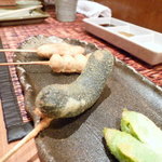 串揚げ 勝 - ブラックソーセージ＾－＾；。