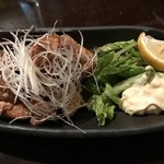 食べ酔う屋 菜 - 【2017.4.5】鳥肉の唐揚げ葱ソースかけ¥600