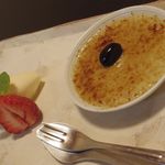 京洛肉料理 いっしん - 酒粕のアイスクリームと丹波黒豆のブリュレ