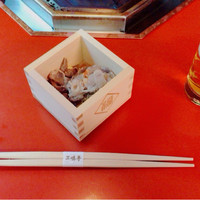 三嶋亭 本店 - 前菜。豆と牛肉