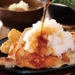 満天食堂 - 鉄板焼き鶏のおろしポン酢定食