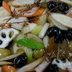 Homemade colorful vegetable pickles