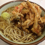 文殊 - かき揚げ蕎麦@380円