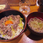 Shubou Tomarigi - 【ランチ】 牛すき丼 + そうめん \880