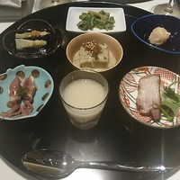 MASA'S KITCHEN 名古屋JRゲートタワー - 自家製叉焼、焼売、ホタルイカ、菜の花、他前菜七種盛り