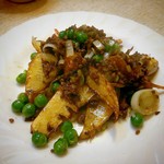 ゆたか - 挽き肉と春筍の強火炒め 