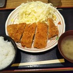 てらけん本家 - ロースかつ定食 ６８０円(税込)(2017年4月11日撮影)