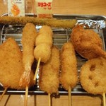 Kushikatsu Tanaka - 5品盛り等　気ままに外食三昧　http://morigen1.hatenablog.com/　より