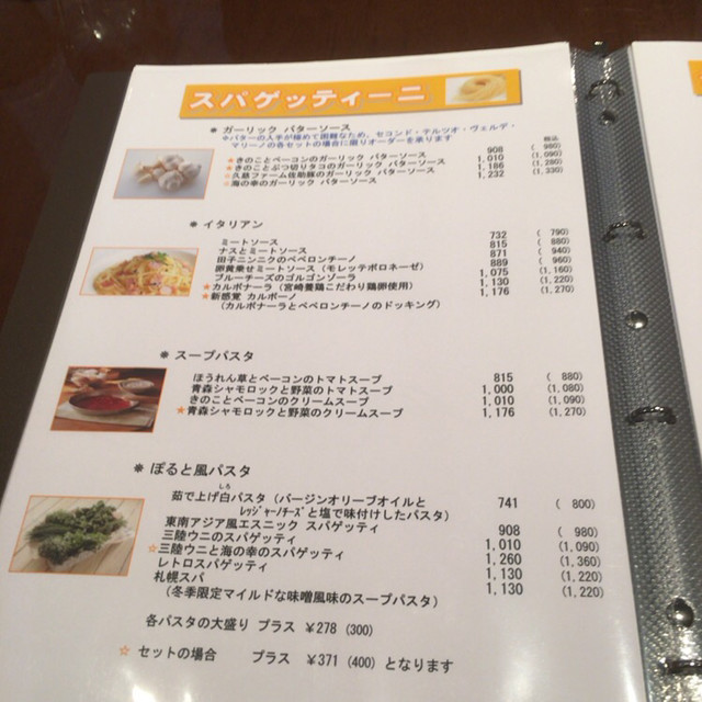 メニュー写真 ぽると 白銀 パスタ 食べログ