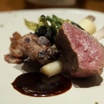 RESTAURANT hidamarino - 子羊のロースト、旬の野菜のフランス風天ぷら