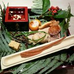 くろぎ - 叩きゴボウ、市田柿、立作り　ばちこ、玉子焼き、金柑