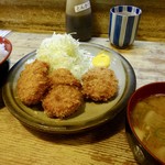 とんかつ おさむ - ヒレカツ定食７５g（実質１２０g）
