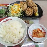 九州筑豊ラーメン 山小屋 - ジューシー唐揚げセット