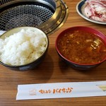 すたみなバイキング - ごはんとカルビスープ