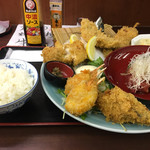 野口鮮魚店 - 厳選5種生フライ定食（1,450円）
