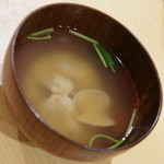江戸金 ・金太郎鮨 - ランチ共通の味噌汁２０１７年４月
