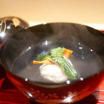 銀座 しのはら - お椀　帆立真丈とばちこ