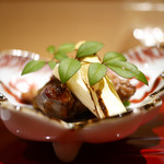 銀座 しのはら - 焼物　鼈とホワイトアスパラの炭焼き