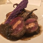 カーサ・デル・チーボ - ピジョンラミエとフォアグラのインボルティーニ ギオッタ風のソースで