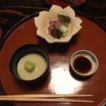 美山荘 - 鯉の刺身とお椀