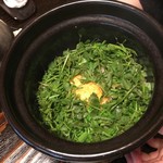 美山荘 - 鱒と芹の炊き込みご飯