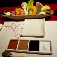 鮨・串揚げ 春夏秋冬 - 野菜とタレセット