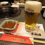 宮崎牛第一号指定店 焼肉の幸加園 - 生ビール