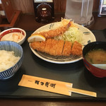 かつ兵衛 - 海老ロースランチ