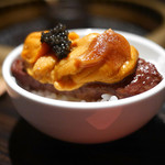 SATOブリアン - ブリうにキャビア飯　角度を変えて