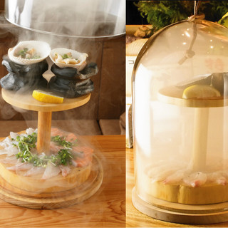 バンビ発！！鮮魚＆貝のスモークカルパッチョ