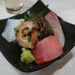 旬彩アメリア - ワンコインについてくる刺身