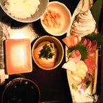 浜商 - お刺身定食だったかな。１０００円ちょっとだったと思う