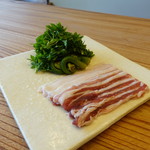 柚木元 - 猪肉と南信州特産の山菜「おこぎ」