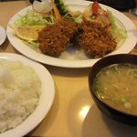 Koshon - カニクリームコロッケ定食　ご飯大盛