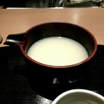 手打ち十割そば 振甫町 縁 - 白い蕎麦湯