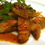 レストランカノウ - 肉料理（仔羊＋フォアグラ）のアップ