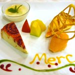 レストランカノウ - 6800円ディナーのデザート盛り合わせ