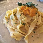 Trattoria  ex - ウニのフィットチーネ 自家製太麺 歯ごたえもっちり