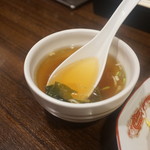 龍味 - 炒飯のスープ