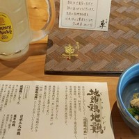京の禅 車 四条烏丸店 - 右  お通し￥３５０✕２外
                日向夏ハイボール￥５００外