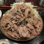 Shokusaiya Aoto - 豚ニラ生姜焼き750円