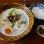 もんど - 鶏白湯プレミアムと白ごはん（中）2017.4