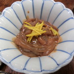 利久庵 - 「塩辛（自家製柚子入り）」580円