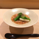 鮨 あらい - （2017年4月）季節の野菜と桜海老の餡掛け