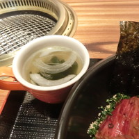 焼肉 龍園 西中洲店 - スープ