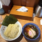 つけそば 神田 勝本 - 特製清湯（しょうゆ）つけそば１０３０円